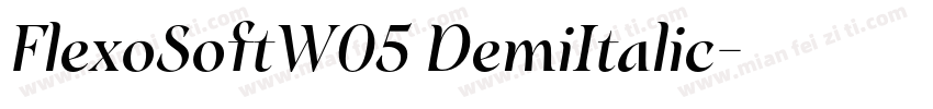 FlexoSoftW05 DemiItalic字体转换